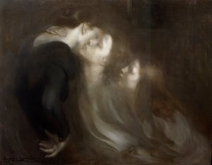 O beijo maternal, final da década de 1890. de Eugène Carrière