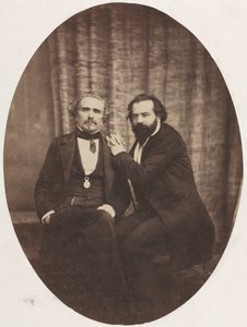 Retrato do ator Pierre Bocage e amigo, c. 1860 de Eugène Colliau