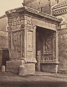 O arco dos argentari, contra a igreja de San Giorgio al Velabro, 1848-52.