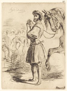 Um Senhor do Período de Francisco I (Un Seigneur de temps de François Ier) de Eugène Delacroix