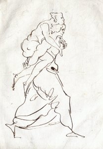 Enéias e Anquises de Ferdinand Victor Eugene Delacroix