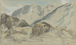 Paisagem de montanha de Eugène Delacroix