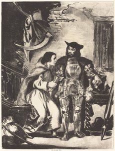 Irmão Martin com Goetz, 1836. de Eugène Delacroix
