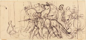 Cocheiras. de Eugène Delacroix