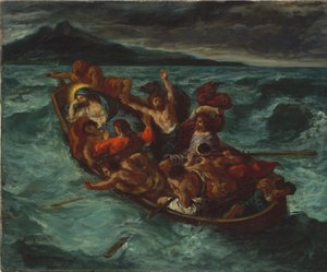 Cristo dormindo durante a tempestade de Ferdinand Victor Eugene Delacroix