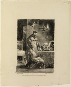 Fausto em seu estudo de Eugène Delacroix