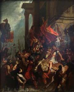 Francês:  La justice de Trajan A justiça de Trajano de Eugène Delacroix