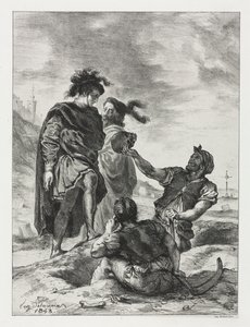 Hamlet: Hamlet e Horatio com os Coveiros de Eugène Delacroix