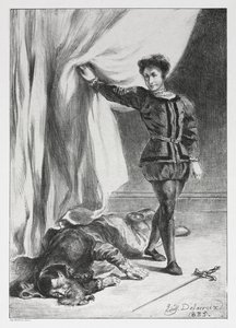 Hamlet: Hamlet e o cadáver de Polônio de Eugène Delacroix