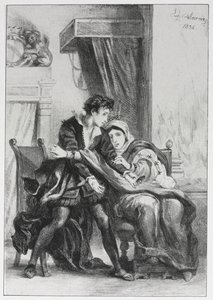 Hamlet: Hamlet e a Rainha de Eugène Delacroix