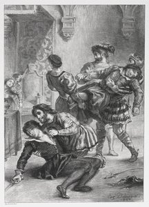 Hamlet: A Morte de Hamlet de Eugène Delacroix