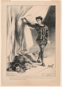 Ilustração para Hamlet: A Morte de Polônio (III,4)