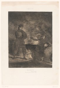 Macbeth consulta as três bruxas
Macbeth (título sobre o objecto) de Eugène Delacroix