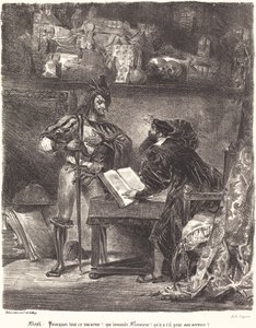 Mephisto aparece para Fausto de Eugène Delacroix