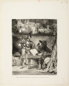 Mefistófeles Aparecendo a Fausto de Eugène Delacroix