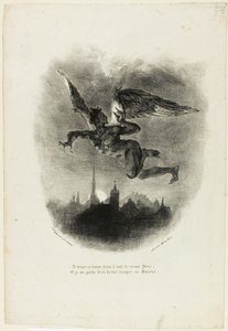 Mefistófeles voando de Eugène Delacroix
