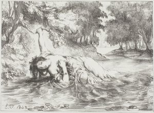 A morte de Ofélia de Eugène Delacroix