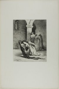 A canção de Ofélia de Eugène Delacroix
