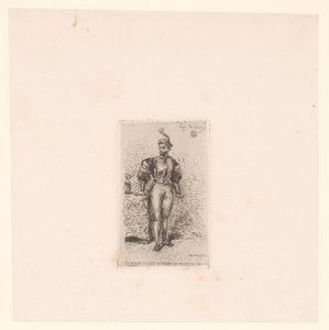 Soldaat conheceu zwaard
Um homem de armas no tempo de François I (título sobre o objecto) de Eugène Delacroix