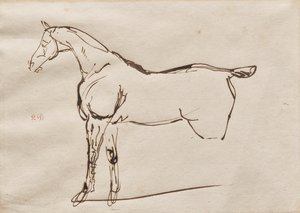 Estudo de um cavalo de Eugène Delacroix