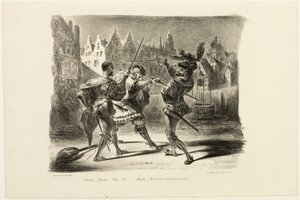 O duelo entre Fausto e Valentim, de Fausto de Eugène Delacroix