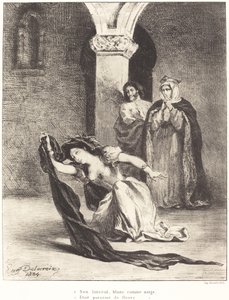 The Song of Ophelia (Act IV, Scene V) de Eugène Delacroix