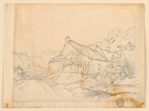 Casas camponesas em um vale