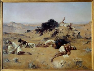  O deserto. Homens sedentos. 1869. Eugène Fromentin (1820-1876), Museu d