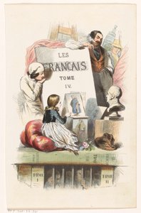 Pessoas com aparência de arte Página de rosto para: Les Français peints par eux-mêmes, 1841 de Eugène Guillaumot