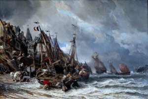 Regresso dos pescadores de Eugene Isabey