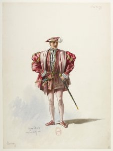 Btv1b84558104 02 - Saint-Saëns - Henrique VIII - Modelos de fatos - Lacoste - 2. o Conde de Surrey de Eugene Lacoste