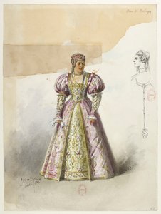Btv1b84558104 62 - Saint-Saëns - Henrique VIII - Modelos de fatos - Lacoste - 62. Ana de Bolena com collete de Eugene Lacoste