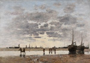 Berck: o regresso dos barcos de Eugene Louis Boudin