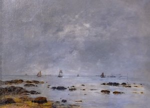 Marine - a calma de Eugene Louis Boudin