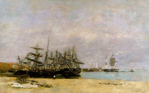 Portrieux - Navios encalhados de Eugene Louis Boudin
