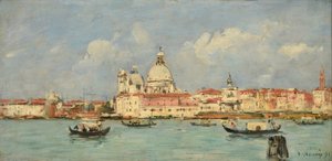 Veneza. Alfândega e Notre-Dame-de-la-Salute de Eugene Louis Boudin