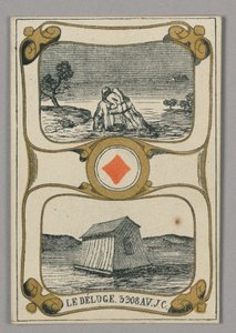 O Dilúvio, Carta de Jogo do Conjunto de "Cartas Heroicas" ou "Grandes Homens" de Eugène Moreau