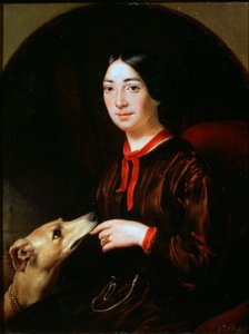 Retrato do cantor e compositor Pauline Viardot, 1821-1910, c1853