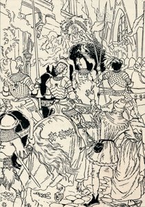 Jeanne DArc em Orleans, c1895 de Eugene Grasset