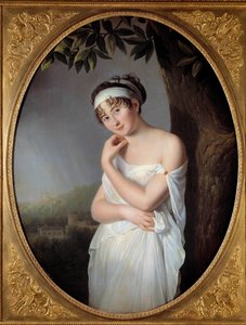 Retrato de Madame Juliette Recamier (1777-1849), nee Jeanne-Francoise Bernard Pintura de Eulalie Morin (1765-1837) 1799. dim. 1,15x0,87 m. de Eulalie Morin