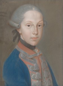 Retrato de um jovem de uniforme de European 18th Century