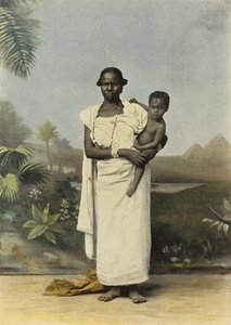 Mulher negra Et Son Enfant
