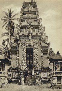 Índias Holandesas, Templo, Bali (foto a p/b) de European Photographer