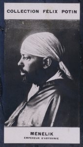 Menelick, Imperador da Abissínia (1844) (foto a p/b) de European Photographer