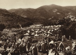 Moulay-Idris, Campo de Peregrinos (foto a p/b) de European Photographer