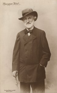 Retrato de Giuseppe Verdi, compositor de ópera (fotografia a preto e branco) de European Photographer