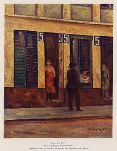 5 Annagasse, no bairro da luz vermelha de Hamburgo (pintura a óleo) de European School