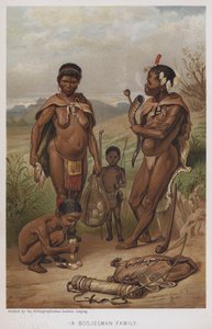 Uma Família Bosjesman (chromolitho) de European School