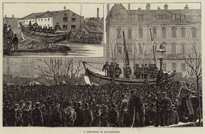 Um barco salva-vidas em Manchester (gravura) de European School