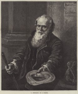 Um Mendicante (gravura) de European School